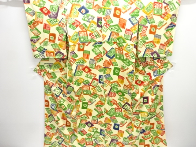 JAPANESE KOMON KIMONO / KATAZOME / BOOK PATTERN